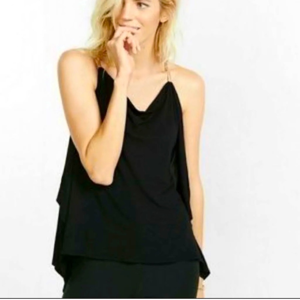 Express Black Gold Chain Tank Top
